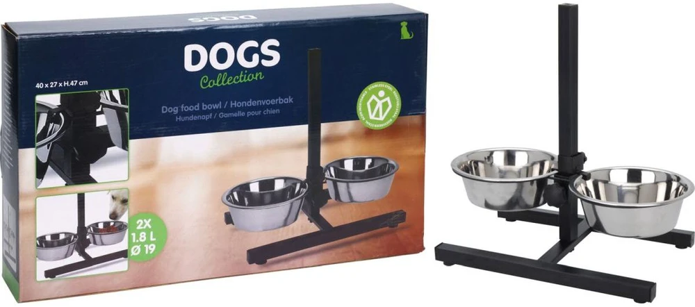 Dogs Collection Dubuo šunims plieninė 2x1,8 l 3 vnt.