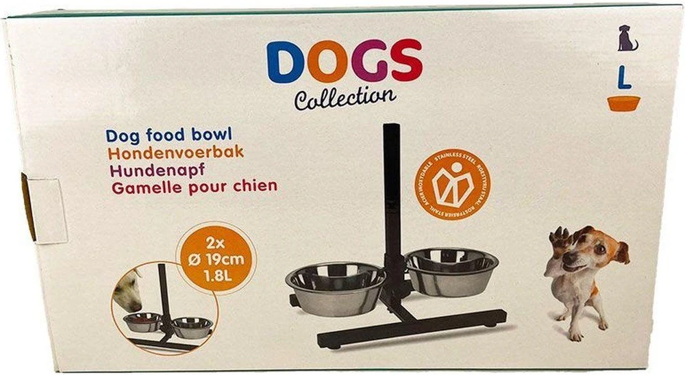 Dogs Collection Dubuo šunims plieninė 2x1,8 l 3 vnt.