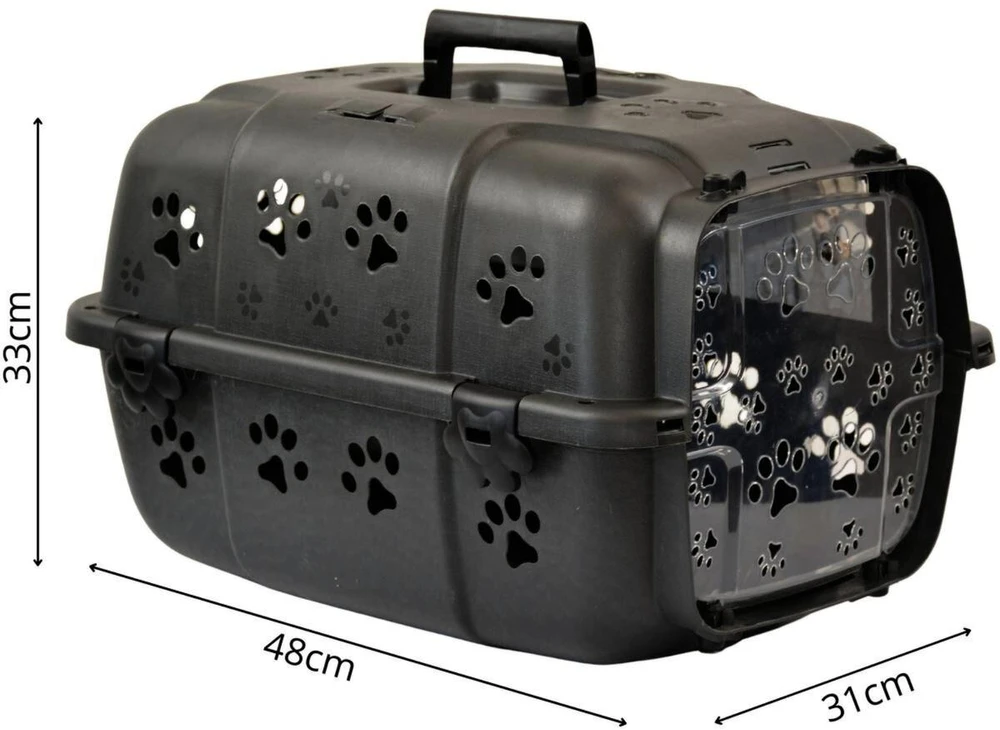 Dogs Collection GYVŪNŲ TRANSPORTAVIMO KREPŠYS 48X32X30CM Juodas 1076751