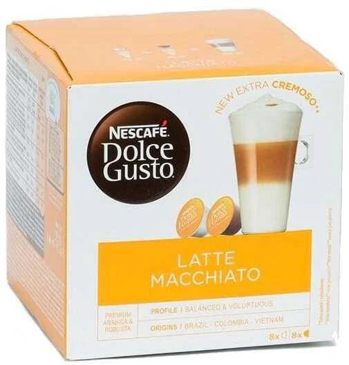 Nescafe Dolce Gusto Latte Macchiato Kava, 8+8 kapsulių dėžutėje