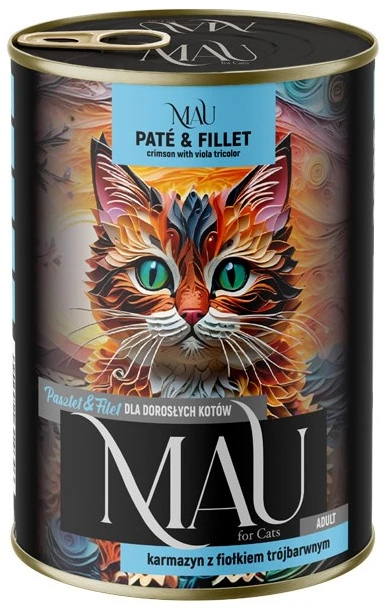 Dolina Noteci MAU Pate and Fillet Crimson with pansy – šlapias kačių maistas – 400g