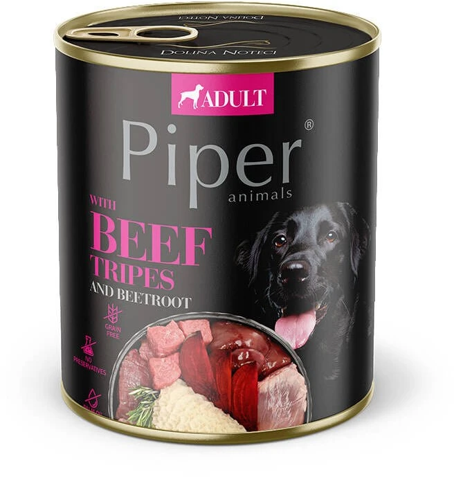 Dolina Noteci Piper Animals su jautiena skrandžiu - šlapias šunų maistas - 800g