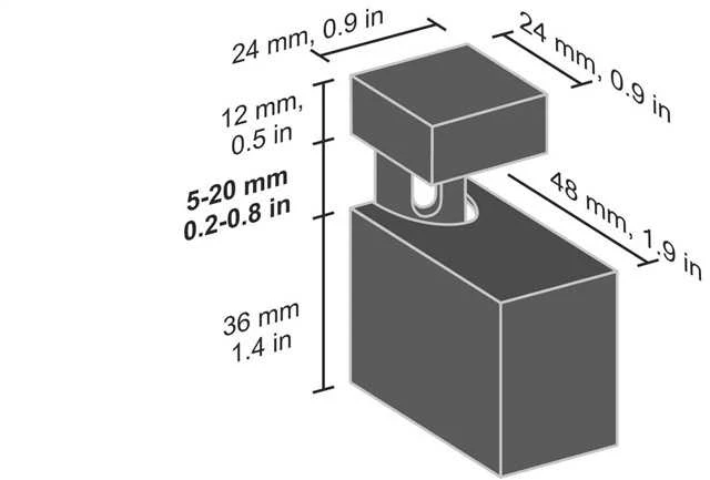 Dolle Lentynos laikiklis Cuadro, 200x50 mm, antracito, 2 vnt.