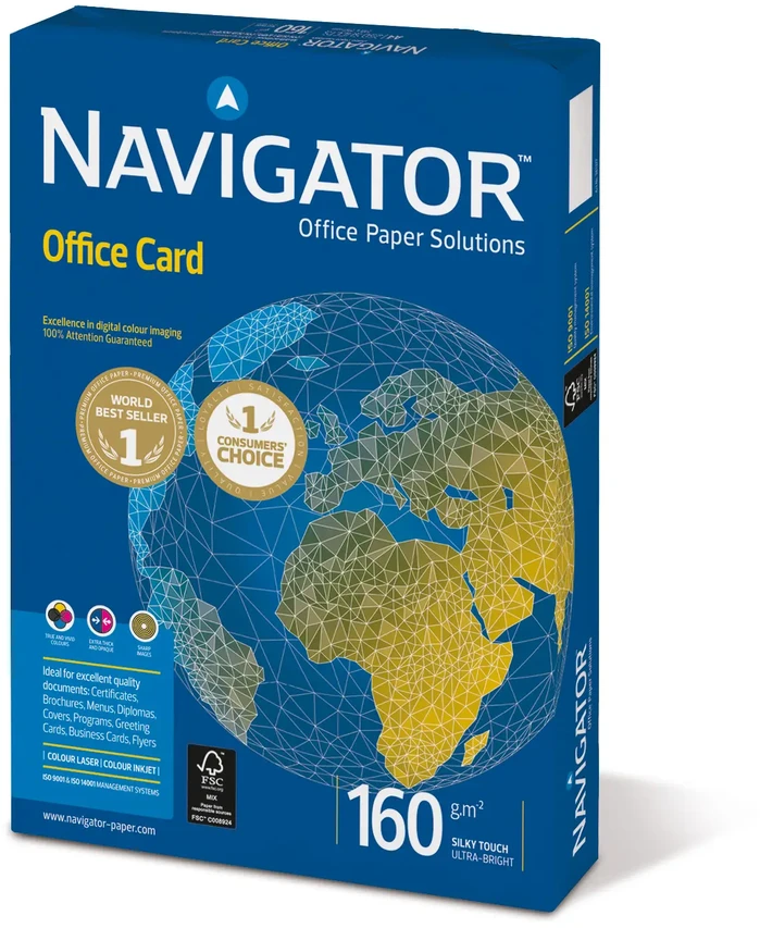 Biuro popierius Navigator Office Card, A4, 160g (250)