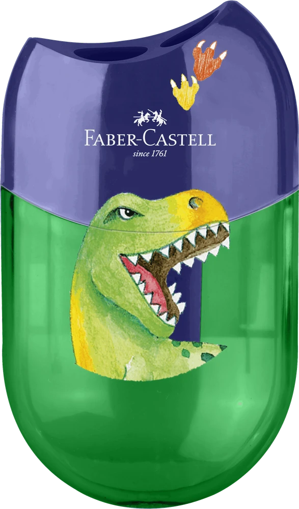 Drožtukas su trintuku Faber-Castell Dino 2-jų skylučių