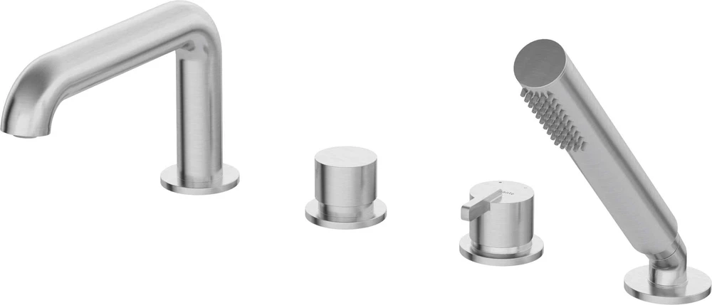 Deante 4 dalių vonios maišytuvas Deante Silia BQS_F14M, Brushed steel
