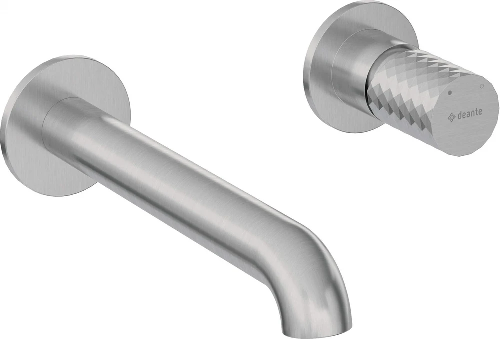 Potinkinis praustuvo maišytuvas Deante Silia Hexa BHS_F54L, Brushed steel