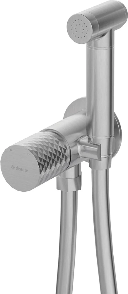 Bidė dušelio komplektas Deante Silia Hexa BHS_F34M, Brushed steel