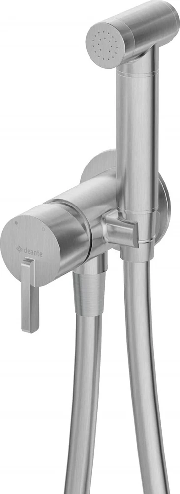 Bidė dušelio komplektas Deante Silia BQS_F34M, Brushed steel