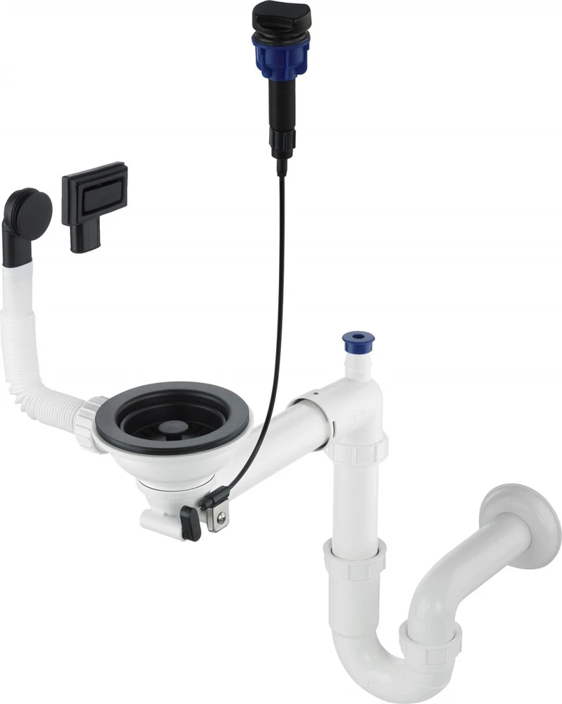 Sifonas granitinėms plautuvėms Deante Space-Saver ZXY_N972, Nero