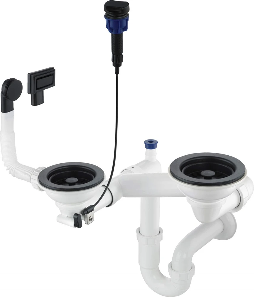 Sifonas granitinėms plautuvėms Deante Space-Saver ZXY_N973, Nero