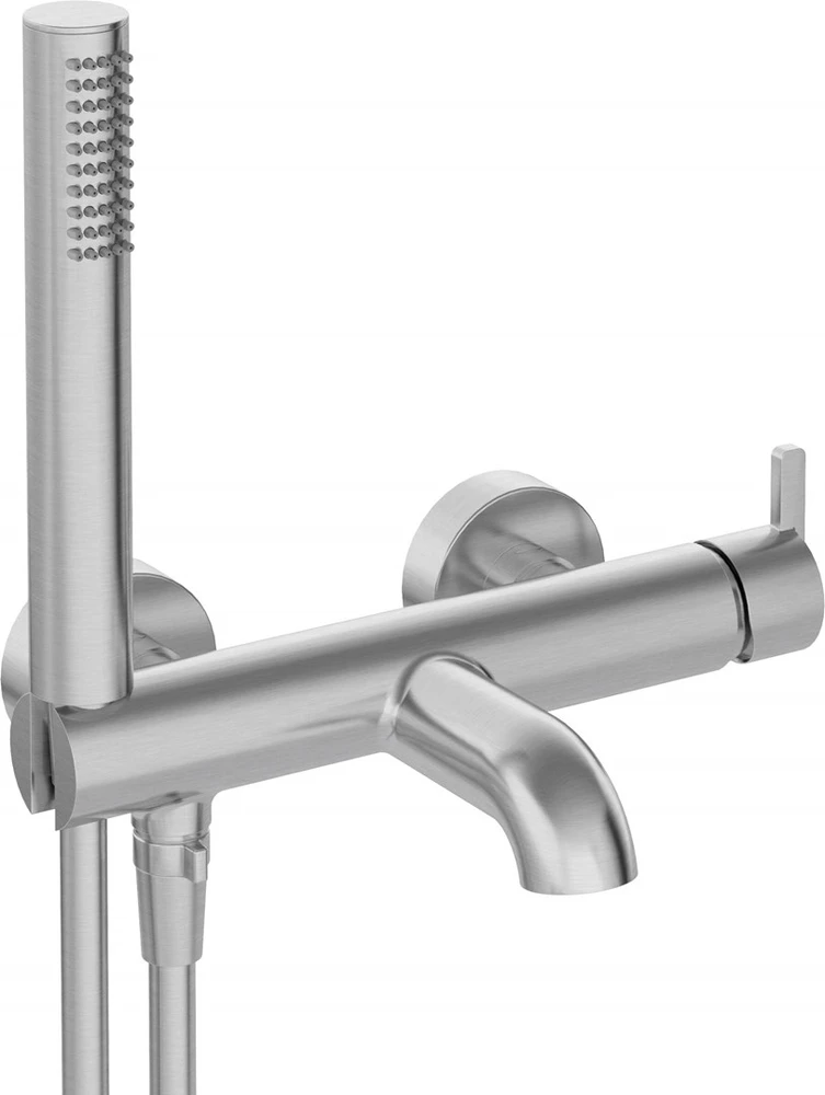 Deante vonios maišytuvas su dušo komplektu Deante Silia BQS_F11M, Brushed steel