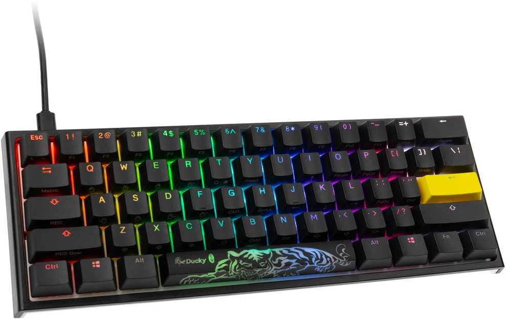 Mechaninė klaviatūra Ducky One 2 Mini RGB, PBT, MX Raudona, US išdėstymas