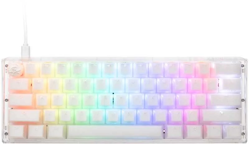 Klaviatūra Ducky one 3 Aura balta mini raudona (US)