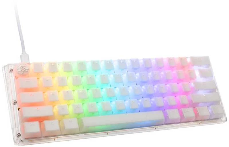 Klaviatūra Ducky one 3 Aura balta mini raudona (US)