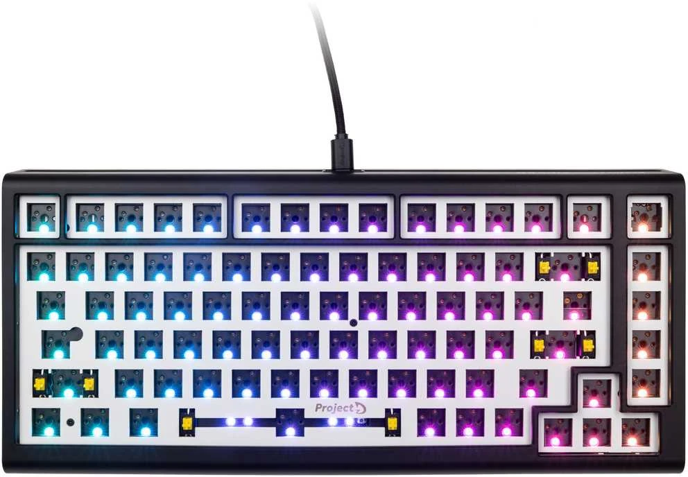 Ducky Tinker 75 Barebone žaidimų klaviatūra, RGB – juodos spalvos ANSI išdėstymas