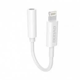 Dudao L16i garso adapteris Lightning su mini lizdu 3.5 mm (baltas)