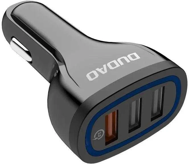 Automobilinis įkroviklis Dudao R7S, 3x USB, 18W (baltas)