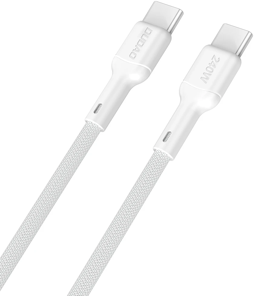 Dudao L9C Max 240W PD USB-C – USB-C laidas 1.2m – Baltas