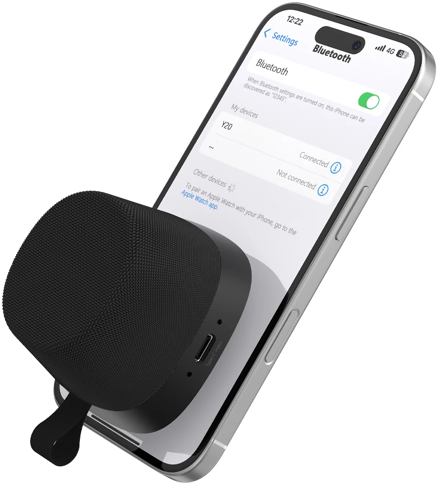 Ausinės Dudao Y20 Belaidės Speaker with Magnetic Mount Bluetooth 5.3 - Juodas