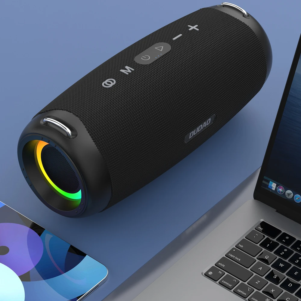 Dudao Y21Pro Belaidės Speaker with RGB Backlight Bluetooth 5.3 - Juodas