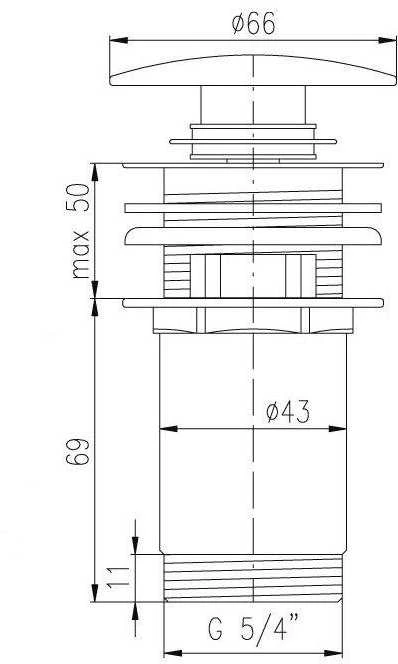 Dugno vožtuvas Domoletti DMD0485, 54''