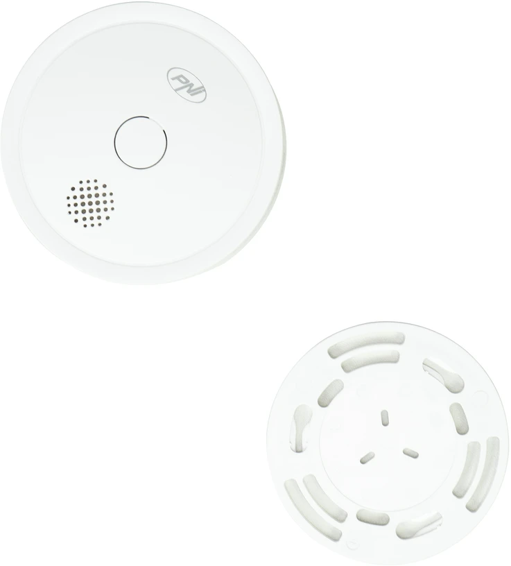 Dūmų jutiklis PNI SafeHouse HS261 su „Wi-Fi“, valdymas per „Tuya Smart“ programėlę, 3V baterijos maitinimas, 85dB, garsinis ir vaizdinis signalas, tylusis aliarmas