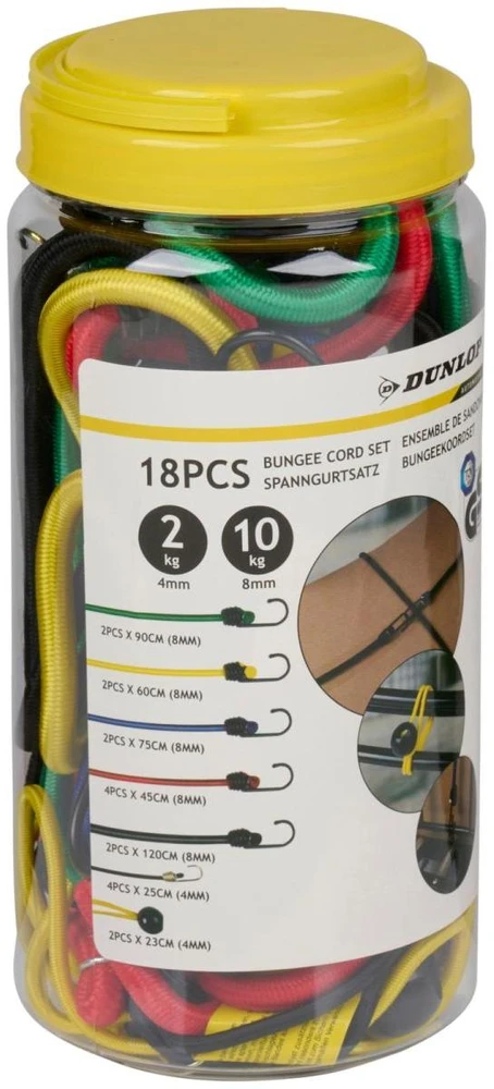 GUMINIAI BAGAŽO TVIRTINIMO DIRŽAI SU KABLIUKAIS 18VNT. DUNLOP 496962