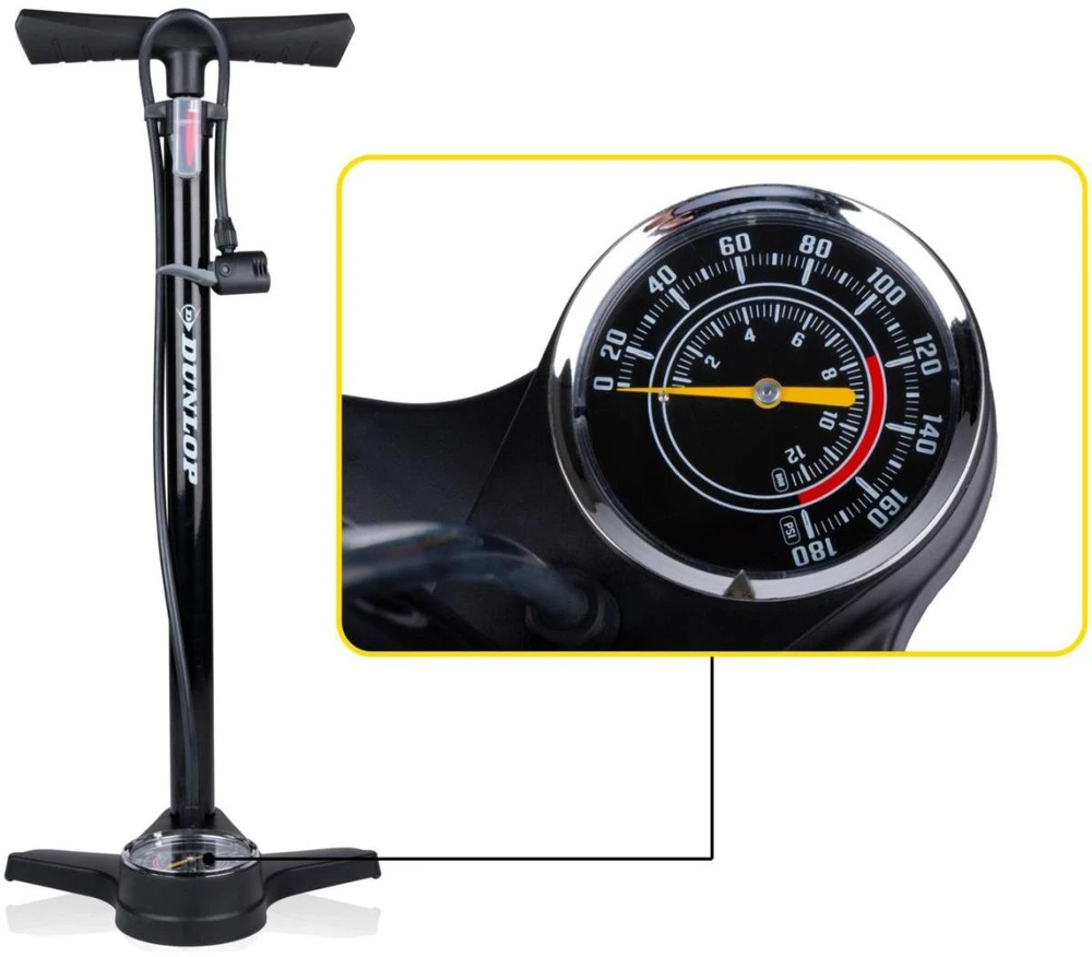 Dunlop Dunlop 174Psi pompa su universaliu manometru