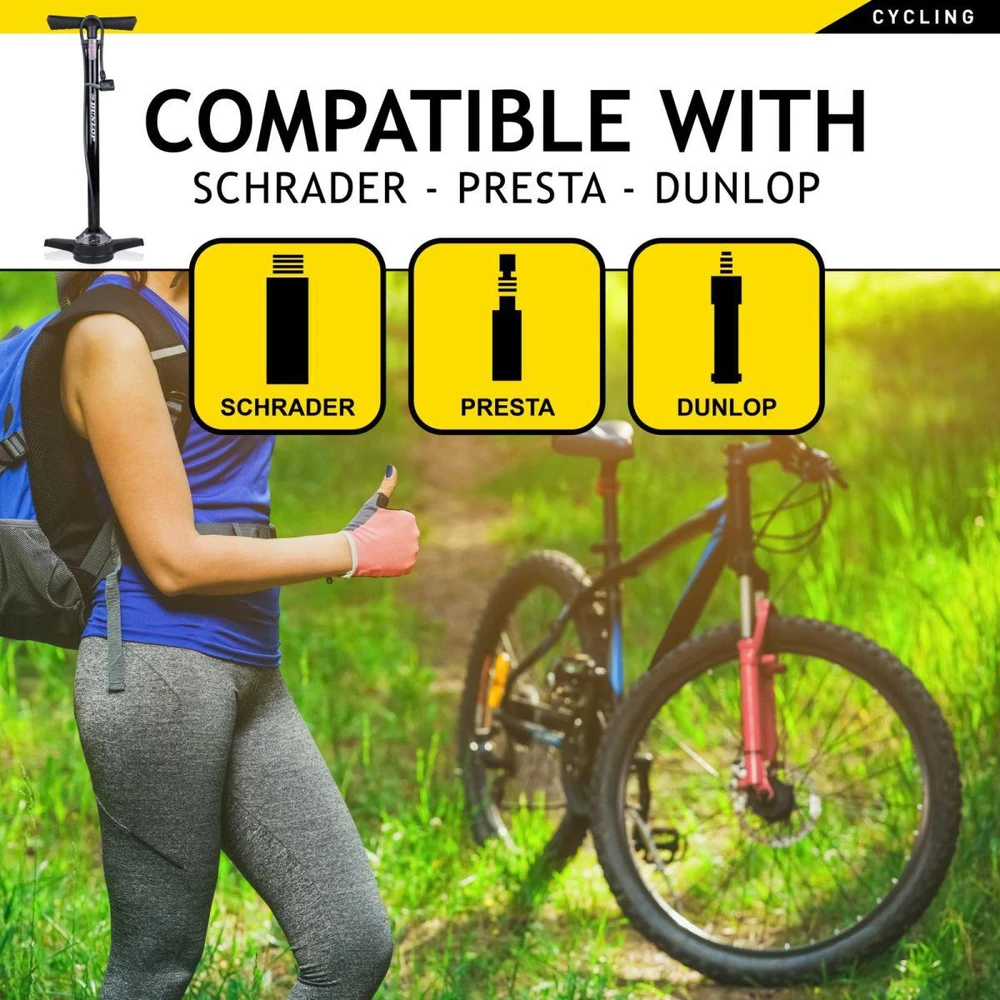 Dunlop Dunlop 174Psi pompa su universaliu manometru