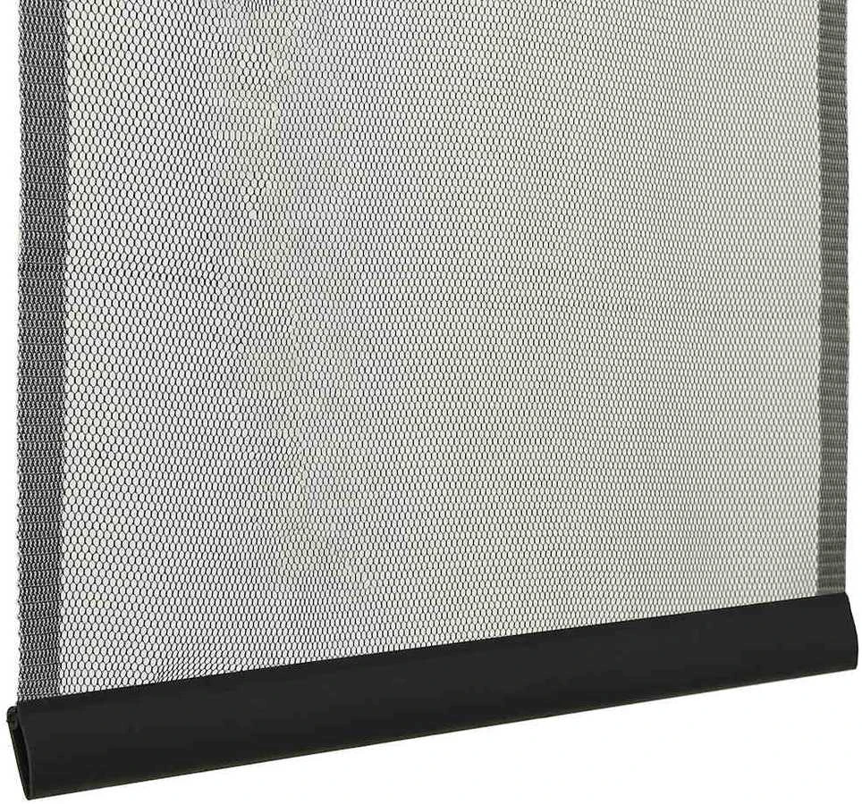 Durų tinklelis nuo vabzdžių, juodas, 100x220cm, poliesteris