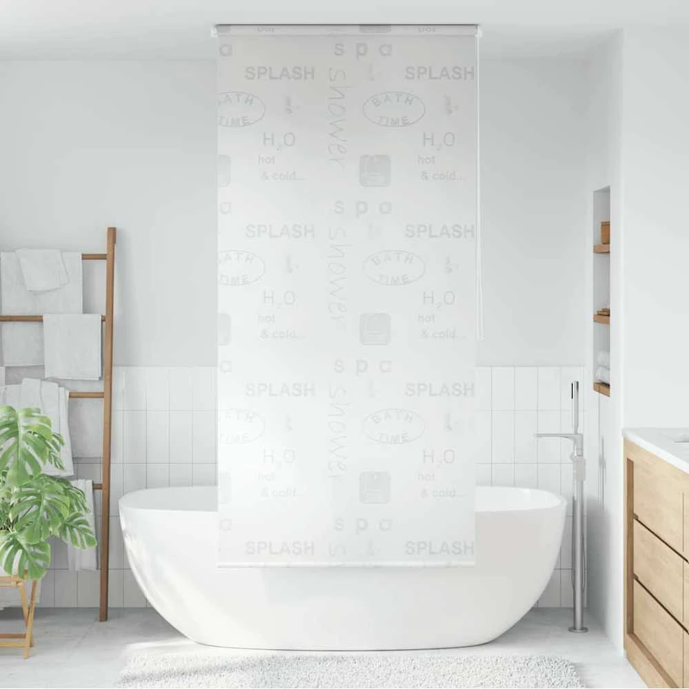 Dušo roletas, 80x240 cm, su užrašais