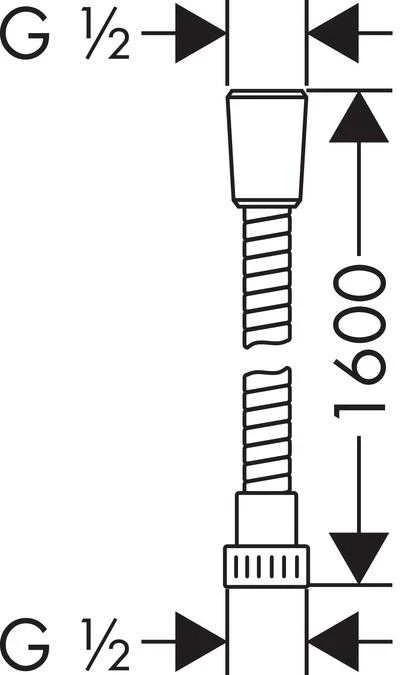 Hansgrohe Metaflex C duso zarnele 160 cm