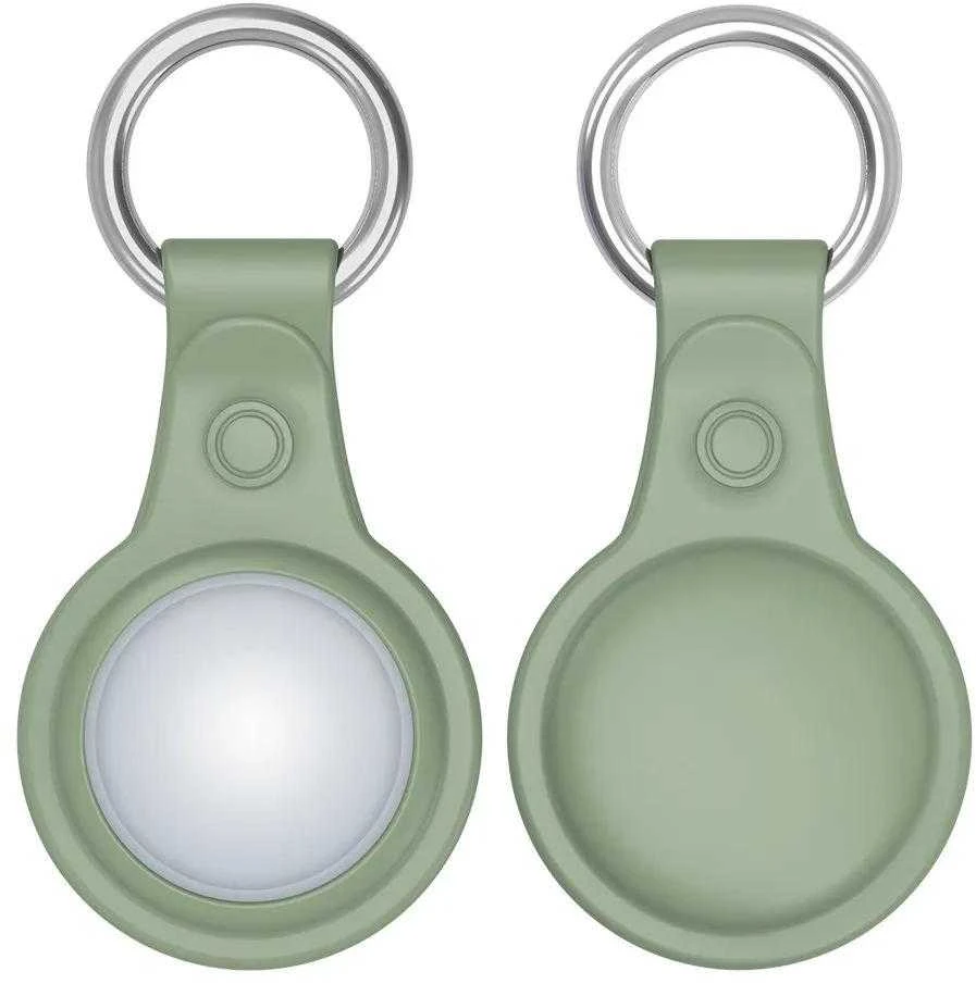 Dux Ducis 4vnt set Silicone flexible cover keychain loop dėklas skirtas Apple AirTag (juodos spalvos / žalios spalvos / rožinės spalvos / mėlynos spalvos)