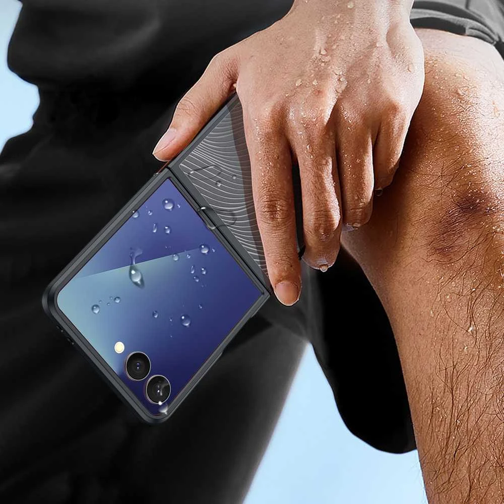 Dux Ducis Aimo dėklas skirtas Samsung Galaxy Z Flip7 – juodos spalvos
