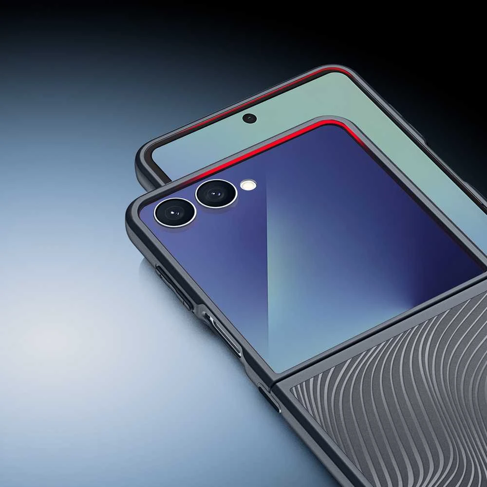 Dux Ducis Aimo dėklas skirtas Samsung Galaxy Z Flip7 – juodos spalvos