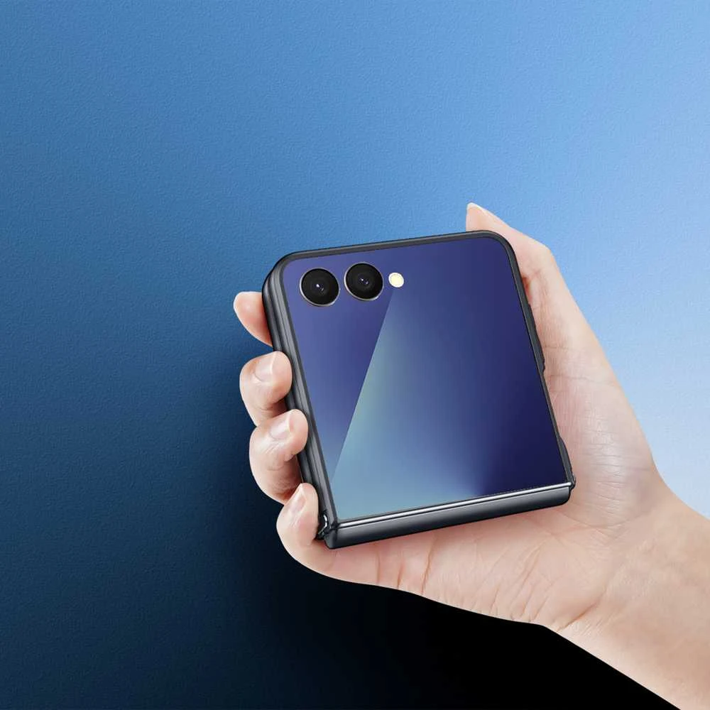 Dux Ducis Aimo dėklas skirtas Samsung Galaxy Z Flip7 – juodos spalvos