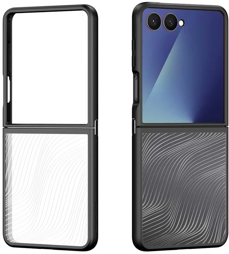 Dux Ducis Aimo dėklas skirtas Samsung Galaxy Z Flip7 – juodos spalvos