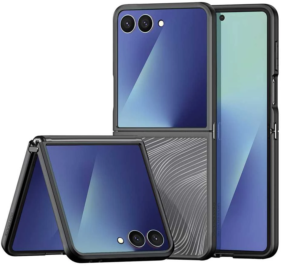 Dux Ducis Aimo dėklas skirtas Samsung Galaxy Z Flip7 – juodos spalvos