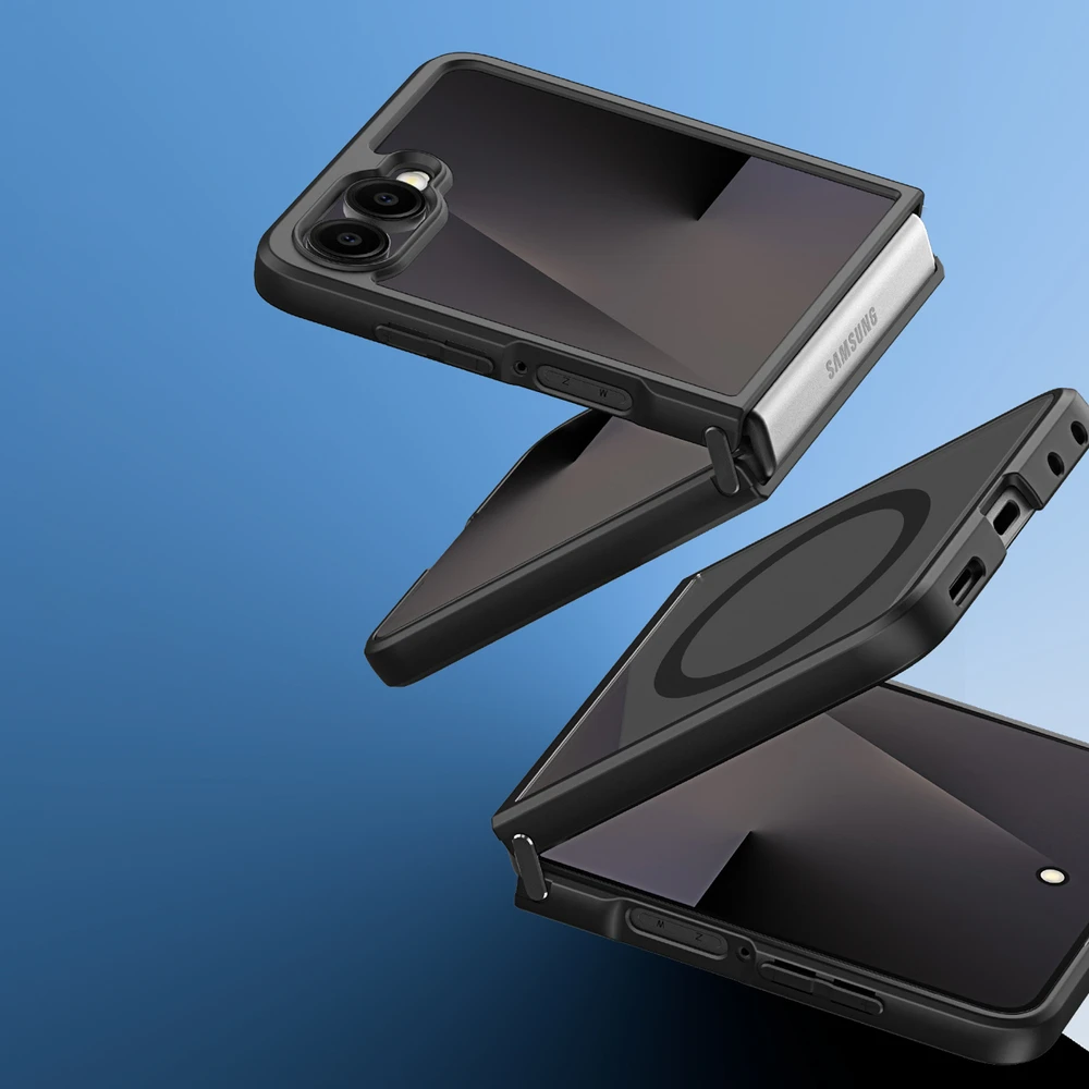 Dux Ducis Aimo Mag dėklas Samsung Galaxy Z Flip 8 Compatible with MagSafe – juodos spalvos