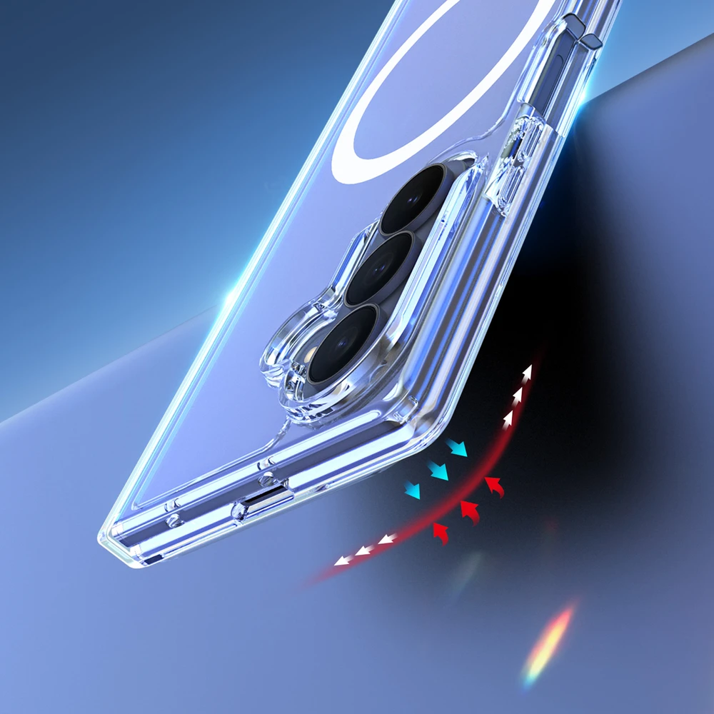 Dux Ducis Clin Mag dėklas Samsung Galaxy Z Fold 8 / Z Fold 7 Compatible with MagSafe – skaidrus