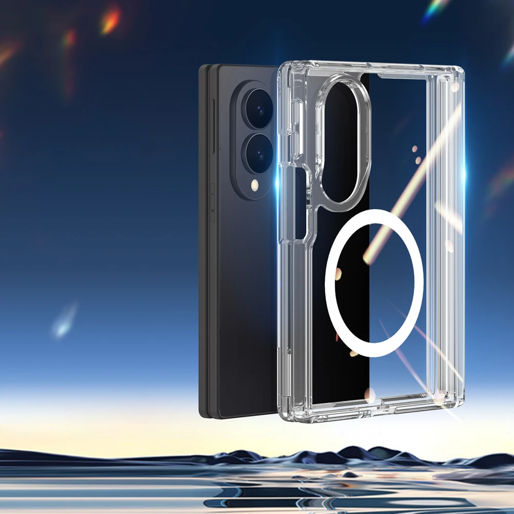 Dux Ducis Clin Mag dėklas Samsung Galaxy Z Fold 8 Wide Compatible with MagSafe – skaidrus