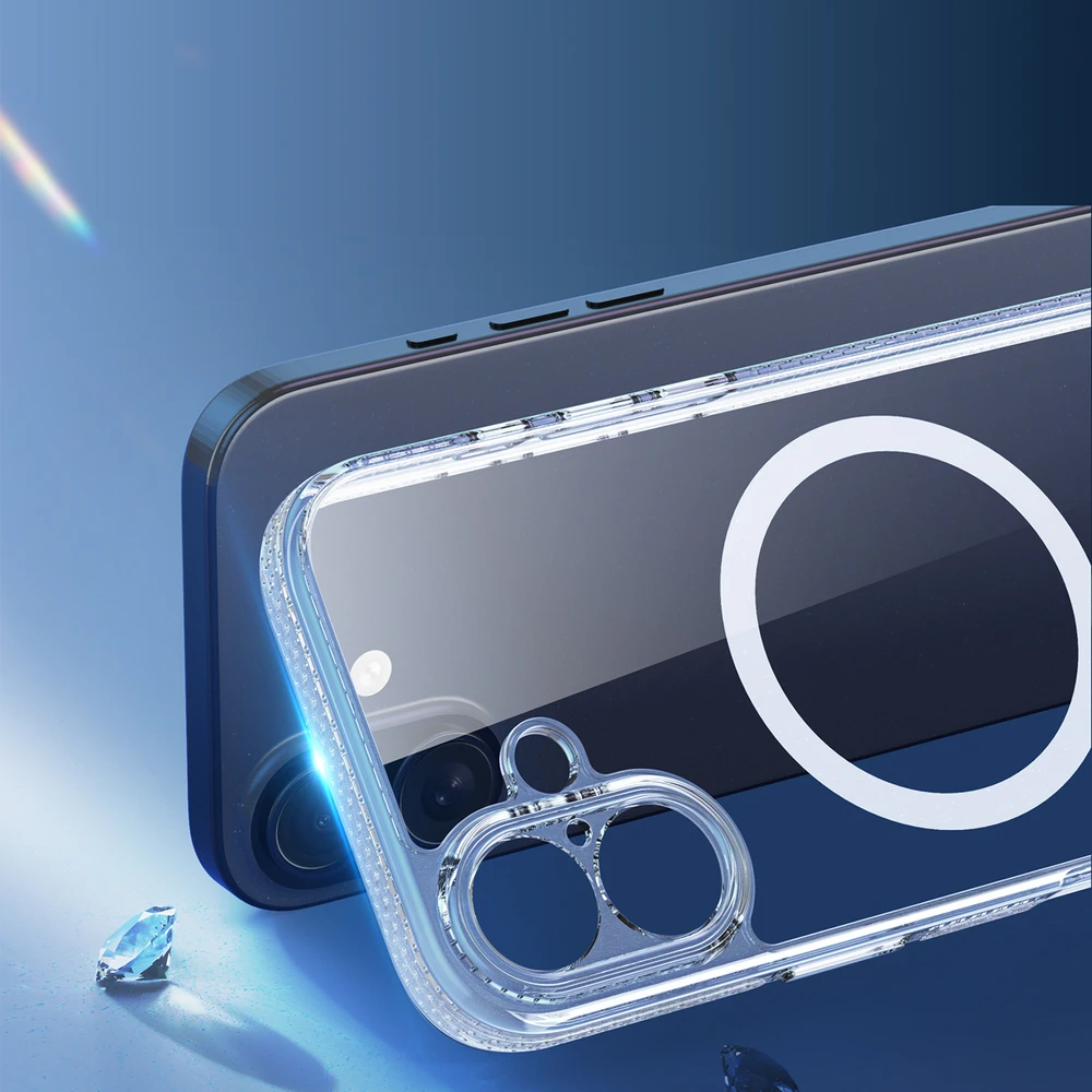 Dux Ducis Clin Mag dėklas skirtas iPhone 17 suderinamas su MagSafe – skaidrus