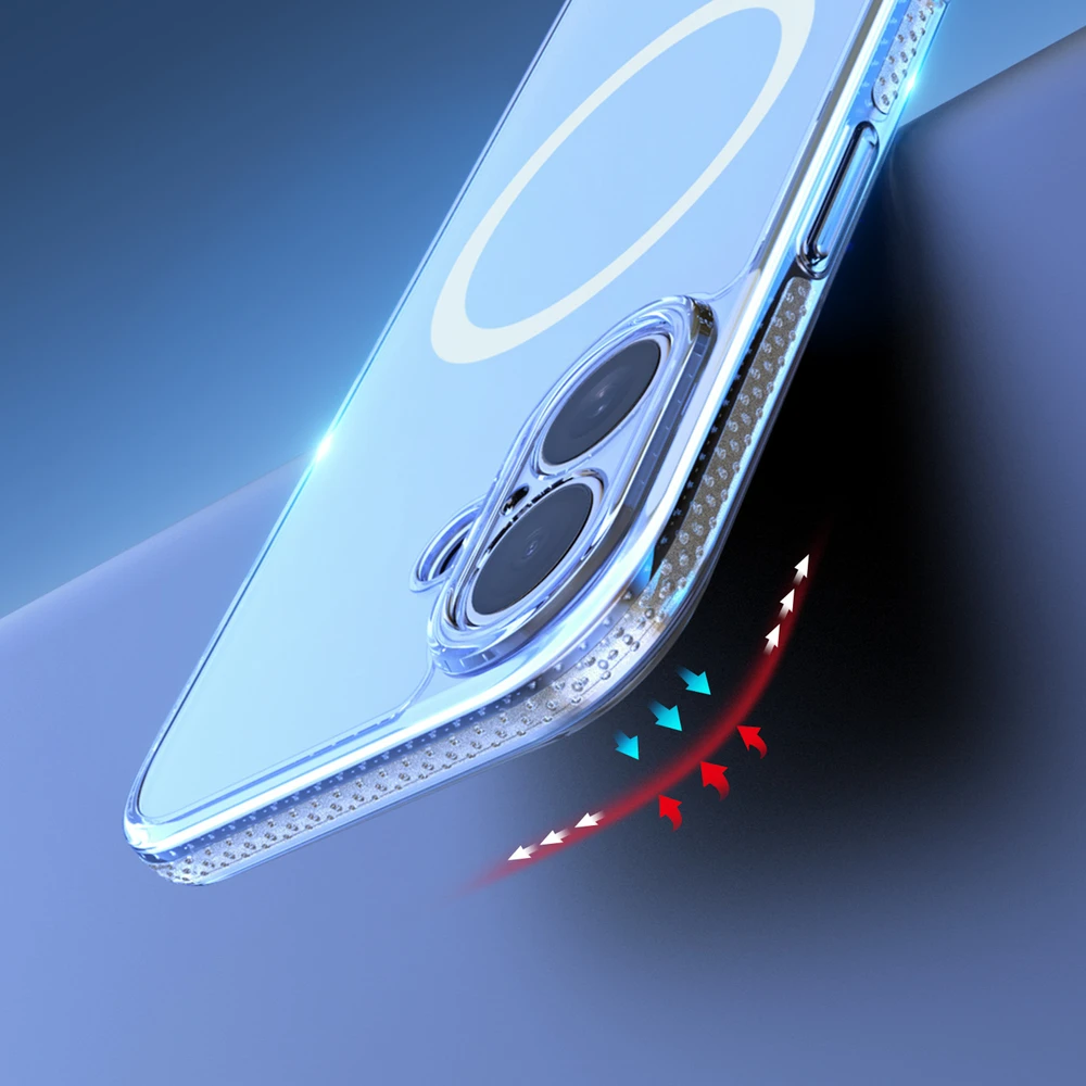 Dux Ducis Clin Mag dėklas skirtas Apple iPhone 17 suderinamas su MagSafe – skaidrus