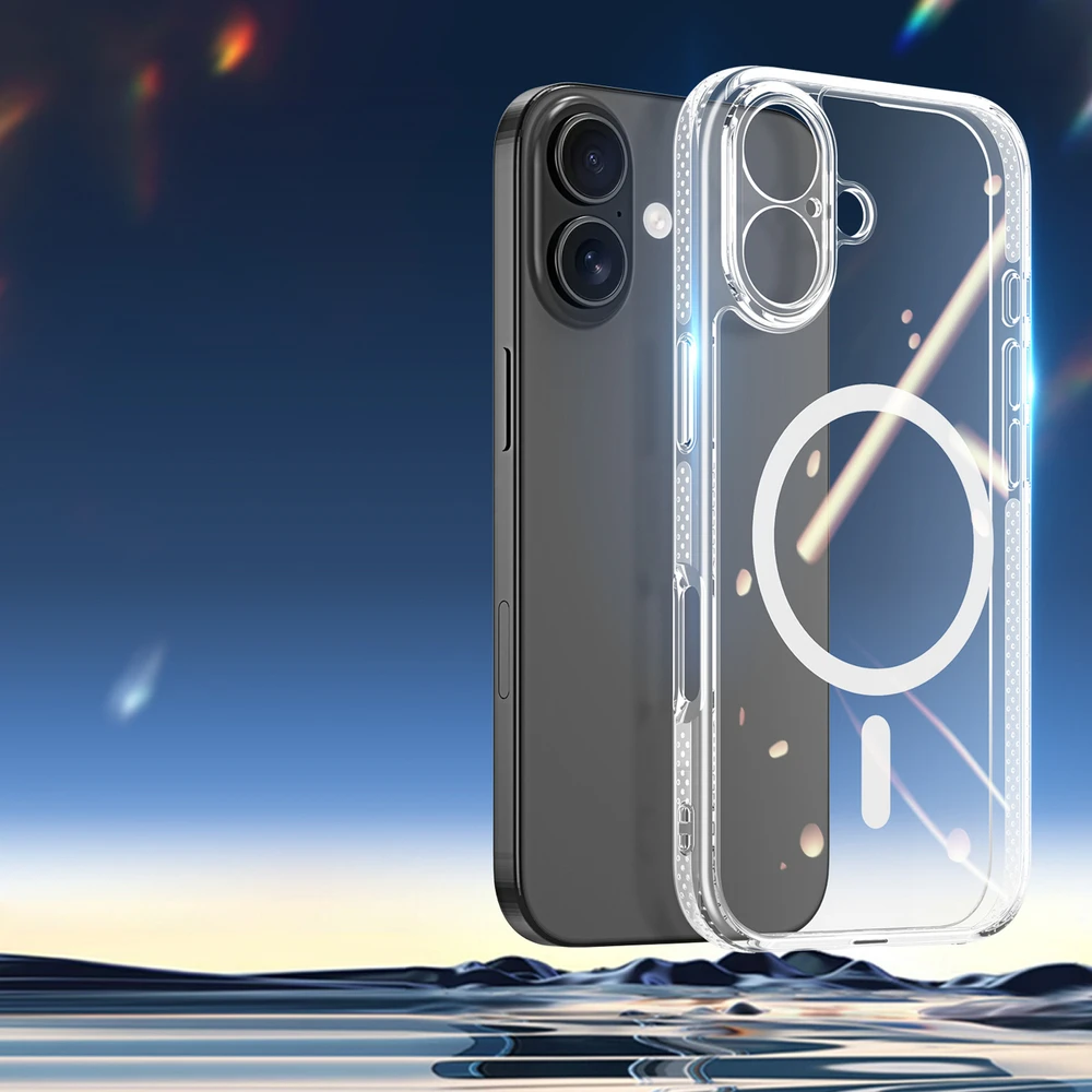 Dux Ducis Clin Mag dėklas skirtas iPhone 17 suderinamas su MagSafe – skaidrus