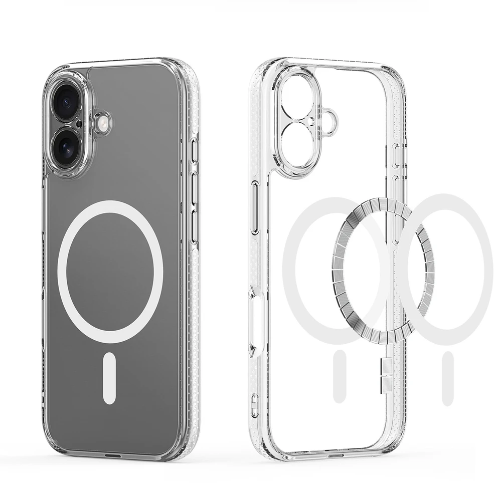 Dux Ducis Clin Mag dėklas skirtas Apple iPhone 17 suderinamas su MagSafe – skaidrus