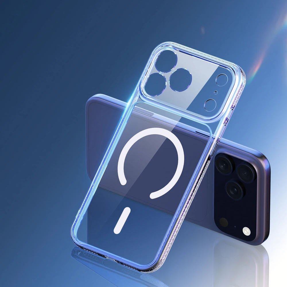 DUX DUCIS dėklas CLIN MAG suderinamas su MagSafe, skirtas iPhone 18 Pro / 17 Pro, permatomas
