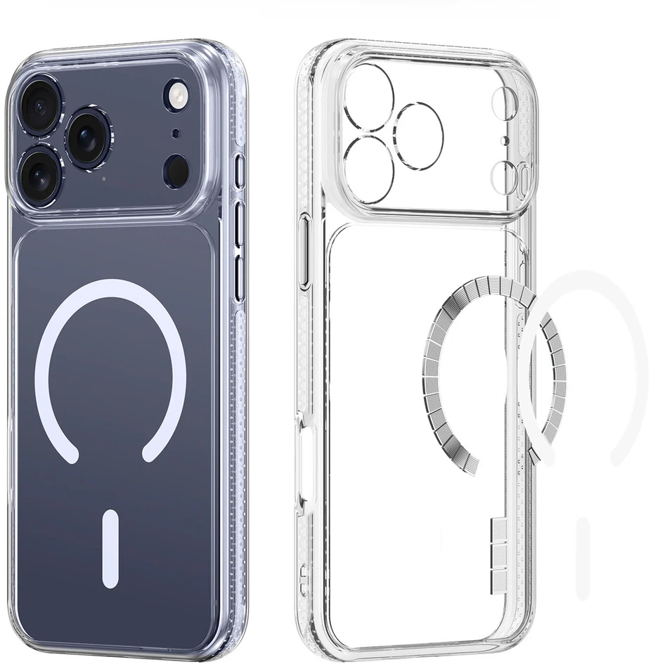 DUX DUCIS dėklas CLIN MAG suderinamas su MagSafe, skirtas iPhone 18 Pro / 17 Pro, permatomas