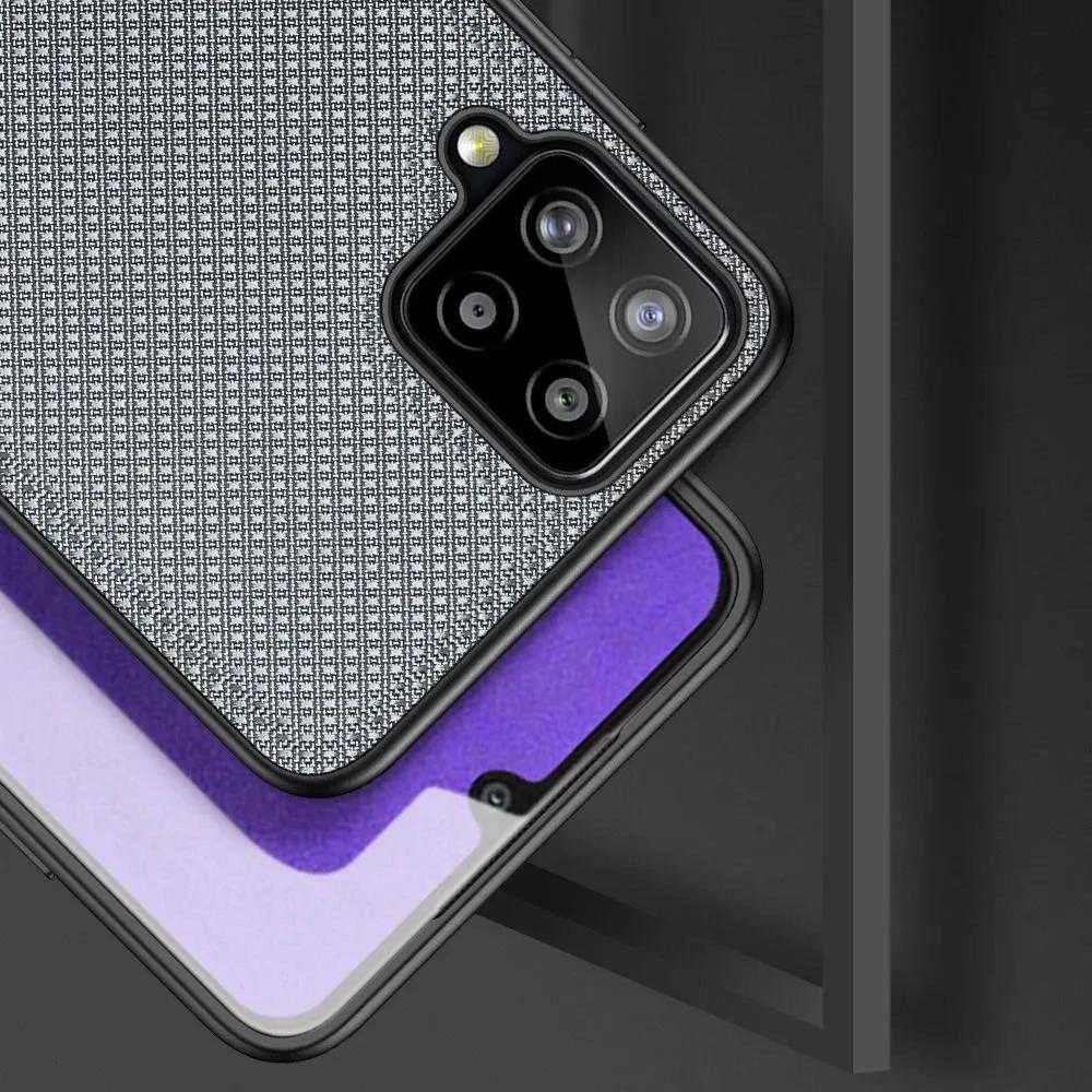 Dux Ducis Fino covered with nylon material Samsung Galaxy A22 4G dėklas telefonui pilkos spalvos