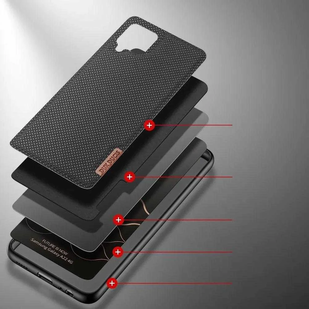 Dux Ducis Fino dėklas skirtas Samsung Galaxy A22 4G, juodas